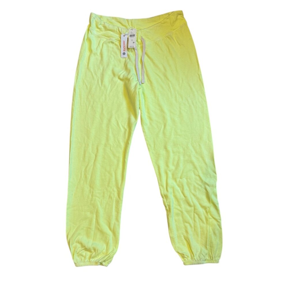 Sundry Neon Yellow Joggers Size M - NWT
